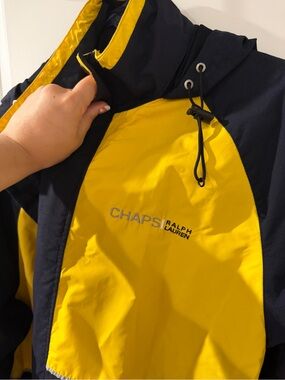 Ralph Lauren Kids Yellow and Navy Rain Jacket